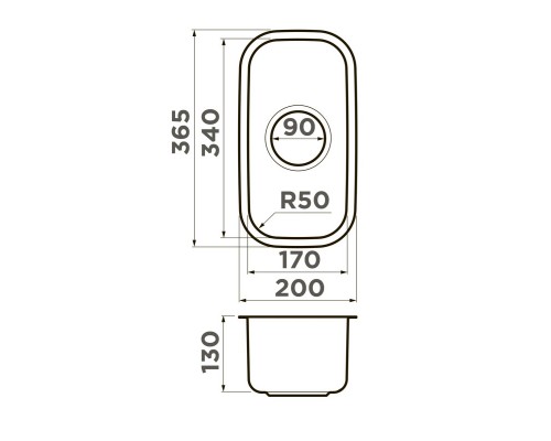 Кухонная мойка Omoikiri Omi 20-U-IN нержавеющая сталь 4997022