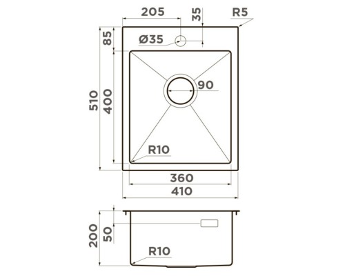 Кухонная мойка Omoikiri Akisame 41-GB графит 4997011