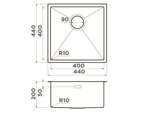 Кухонная мойка Omoikiri Taki 44-U/IF-GB графит 4997017