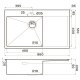 Кухонная мойка Omoikiri Akisame 86-IN-L Side нержавеющая сталь 4997031