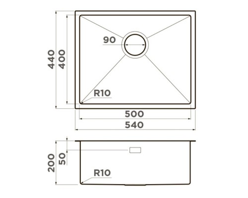 Кухонная мойка Omoikiri Taki 54-U/IF-GB графит 4997019