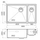 Кухонная мойка Omoikiri Taki 69-2-U/IF-IN-L Side нержавеющая сталь 4997049