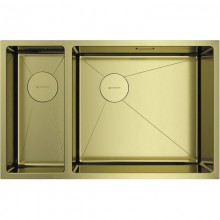 Кухонная мойка Omoikiri Taki 69-2-U/IF-LG-R Side светлое золото 4993184