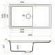 Кухонная мойка Artceramic Omoikiri Sintesi 86-GB графит 4997130