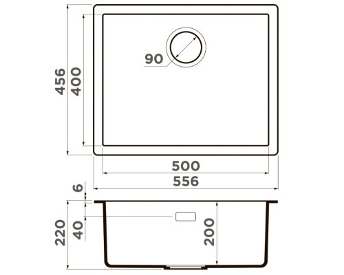 Кухонная мойка Tetogranit Omoikiri Yamakawa 55T-U/I-PL платина 4993433