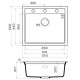 Кухонная мойка Artceramic Omoikiri Sintesi 57-GB графит 4997140