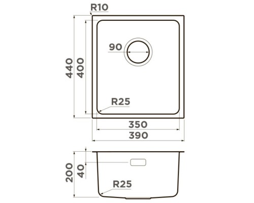 Кухонная мойка Omoikiri Tadzava 39-LG светлое золото 4993262