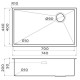 Кухонная мойка Omoikiri Taki 74-U/IF-GB Side графит 4993172