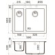 Кухонная мойка Artceramic Omoikiri Bosen 59-2A-GB графит 4993821