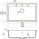 Кухонная мойка Artceramic Omoikiri Sintesi 79-GB графит 4997135