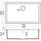 Кухонная мойка Artceramic Omoikiri Yamakawa 75-Integra-GB графит 4997275