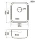Кухонная мойка Omoikiri Omi 38-U/I-IN нержавеющая сталь 4997435