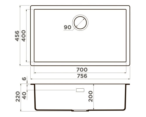 Кухонная мойка Tetogranit Omoikiri Yamakawa 75T-Integra-PL платина 4997280