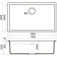 Кухонная мойка Tetogranit Omoikiri Yamakawa 75T-Integra-PL платина 4997280