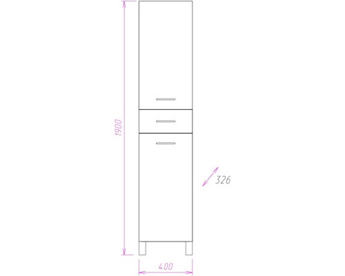 Пенал напольный белый глянец с бельевой корзиной R Onika Модерн 404010