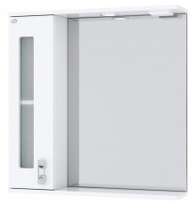 Зеркальный шкаф 67x71,2 см белый глянец L Onika Кристалл 206705