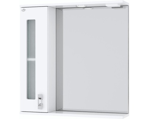 Зеркальный шкаф 67x71,2 см белый глянец L Onika Кристалл 206705
