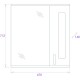 Зеркальный шкаф 67x71,2 см белый глянец R Onika Кристалл 206706