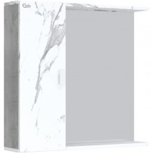 Зеркальный шкаф 75x71 см мрамор/камень бетонный L/R Onika Марбл 207524