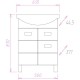 Комплект мебели белый глянец 61 см Onika Балтика 106041 + 1WH110246 + 205815