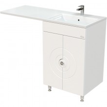 Тумба с раковиной белый глянец 120 см Onika Космос 106019 + 612002