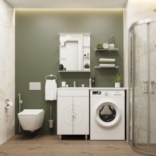 Комплект мебели белый глянец 120 см Onika Космос 106019 + 612001 + 205531