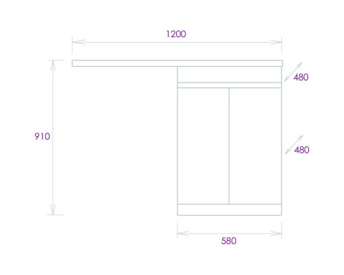 Комплект мебели белый глянец 120 см Onika Милтон Нова 105802 + FC-00001870 + 210018