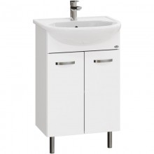 Тумба с раковиной белый глянец 55,5 см Onika Коралл 105558 + 4620008192765