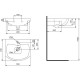 Комплект мебели белый глянец 50 см Onika Лига 105030 + 1WH501701 + 205202