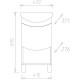 Тумба с раковиной бодега светлый 47 см Onika Селена 104505 + 604701