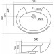 Тумба с раковиной белый глянец 76 см Onika Моника 107501 + 1WH110259