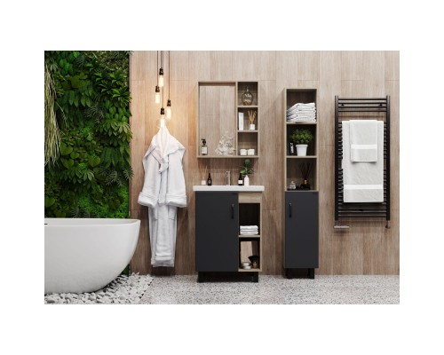 Комплект мебели дуб сонома/серый матовый 60 см Onika Легран 106141 + UM-COM60/1 + 206070