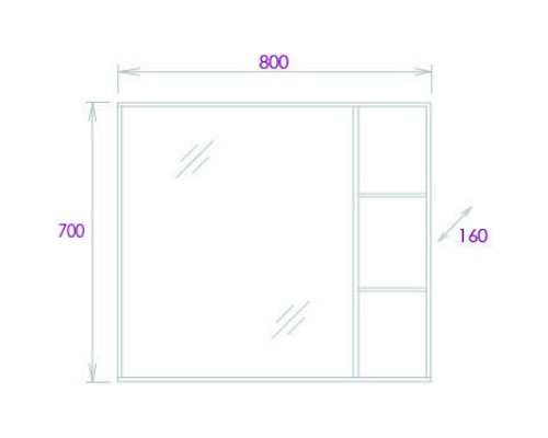 Комплект мебели дуб сонома/белый матовый 80 см Onika Тимбер 108052 + UM-COM80/1 + 208091