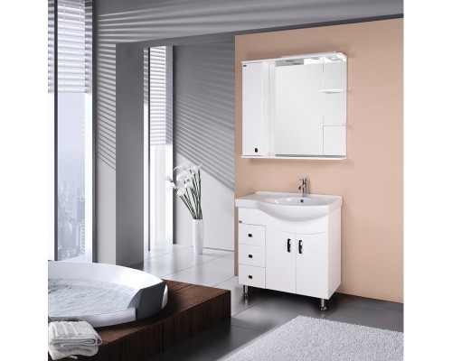 Комплект мебели белый глянец 83 см Onika Эльбрус 108201 + 1WH110225 + 208021