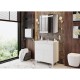 Комплект мебели белый глянец 80 см Onika Стрим 108055 + UM-COM80/1 + 208094