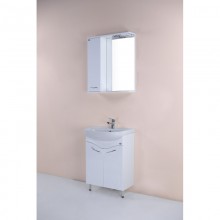 Комплект мебели белый глянец 60 см Onika Лада 106002 + 1WH110198 + 206015