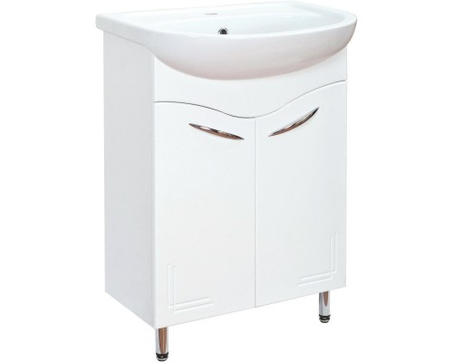 Комплект мебели белый глянец 60 см Onika Лада 106002 + 1WH110198 + 206016