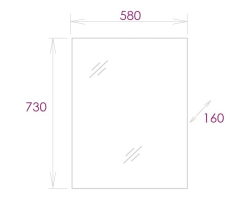Комплект мебели белый глянец 55,5 см Onika Милтон 105559 + 4620008192765 + 205843