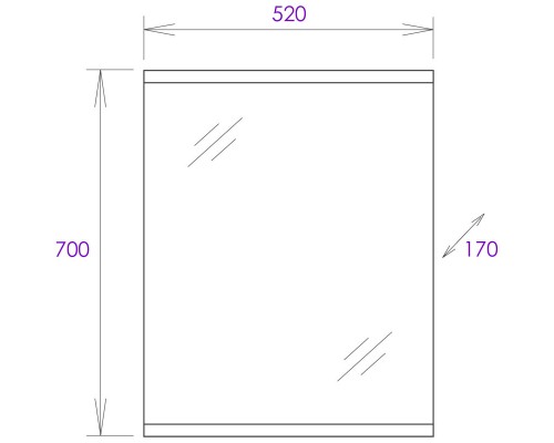 Комплект мебели белый глянец 52 см Onika Крит 105203 + 1.3120.1.S00.11B.0 + 205211