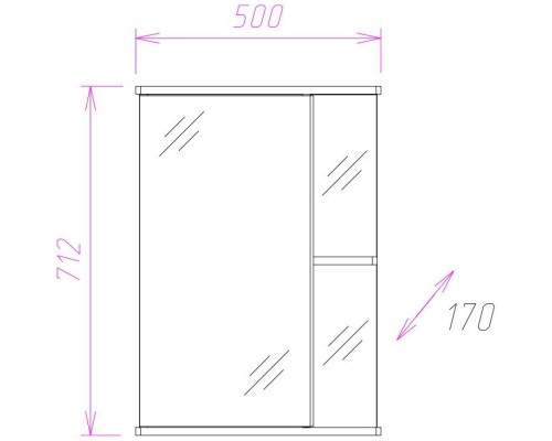 Комплект мебели белый глянец 50 см Onika Канны 105003 + 1WH110243 + 205012