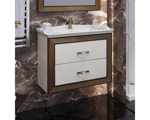 Комплект мебели белый золотая патина 80 см Opadiris Карат
