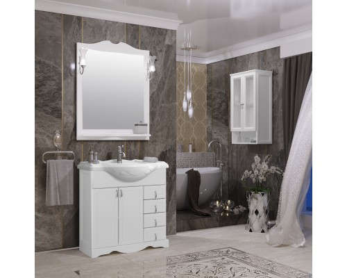 Зеркало 82x103,5 см белый матовый Opadiris Клио