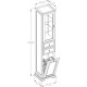 Пенал напольный белый матовый с бельевой корзиной Opadiris L Риспекто 00-00005838