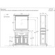 Зеркало 104x101 см орех антикварный Opadiris Риспекто