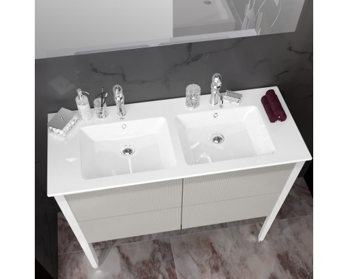 Комплект мебели серый/белый 121 см Opadiris Рубинно