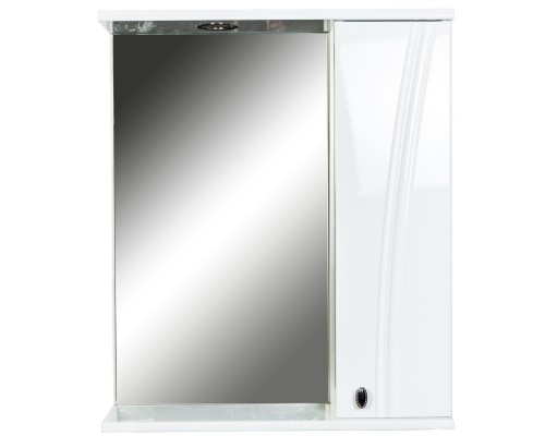Зеркальный шкаф 60x71 см белый глянец Orange Лотос Lo-60ZS