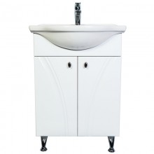 Тумба с раковиной белый глянец 60 см Orange Лотос Lo-60RA