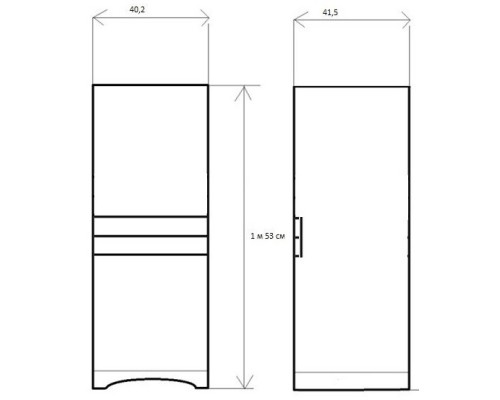 Пенал напольный орех антикварный Orange Classic F7-40PE1