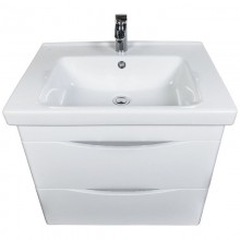 Тумба с раковиной белый глянец 65 см Orange Sonic So-65Tu+Ra