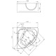 Акриловая гидромассажная ванна 140x140 см Orans 62118M0